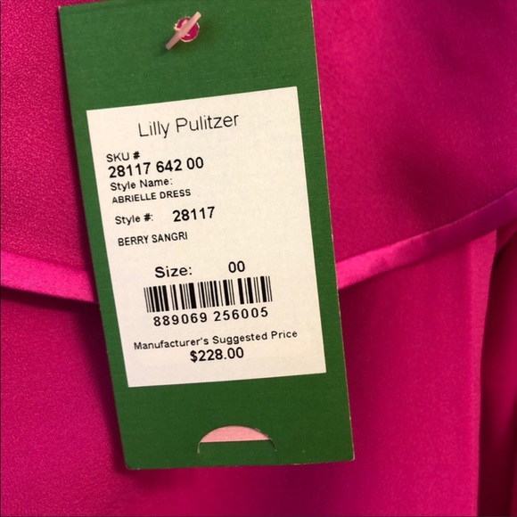 Lilly Pulitzer Abrielle Dress Berry Sangria NWT - Picture 3 of 11